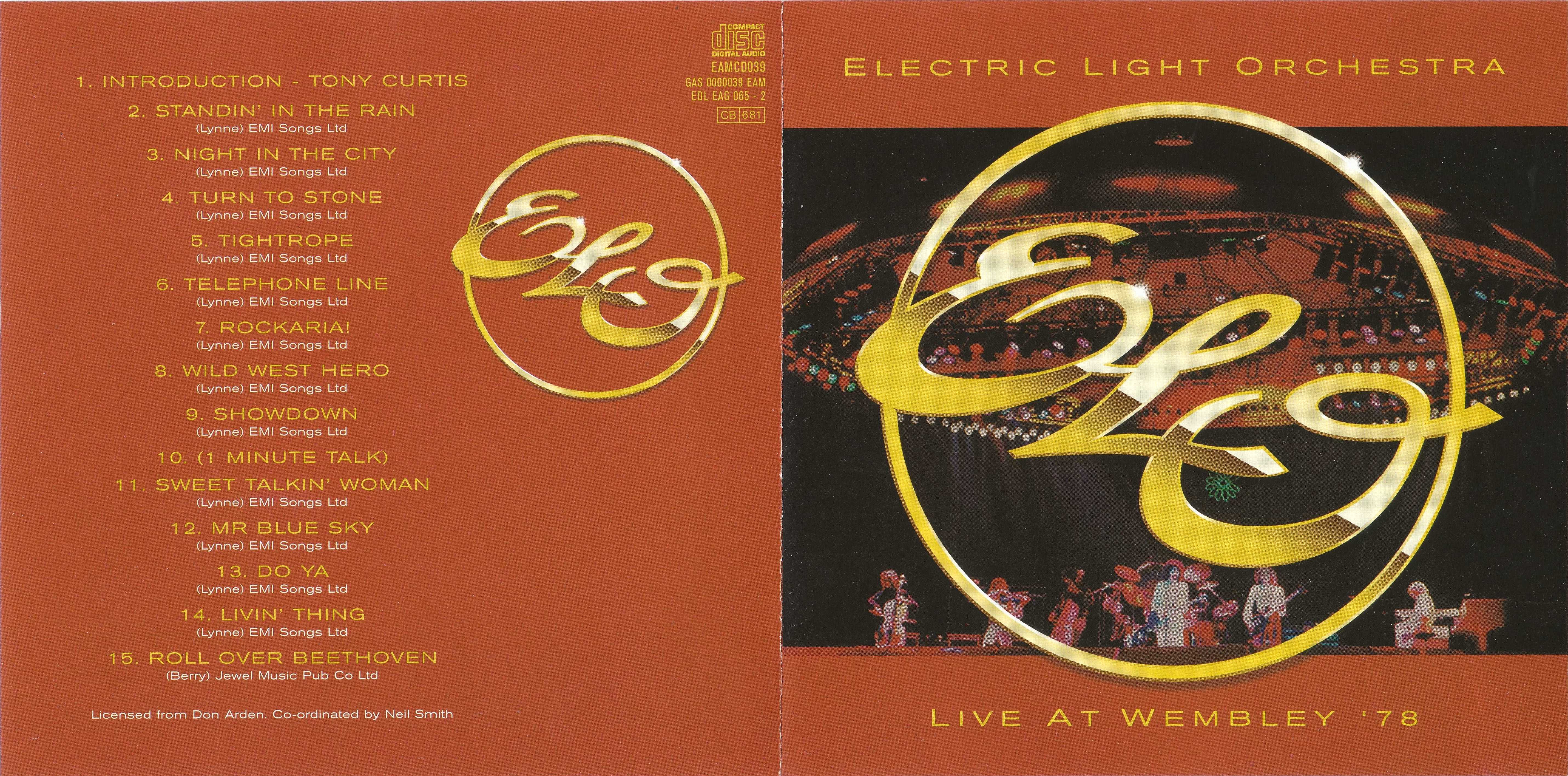 Electric Light Orchestra  Live At Wembley : Front + Inlay